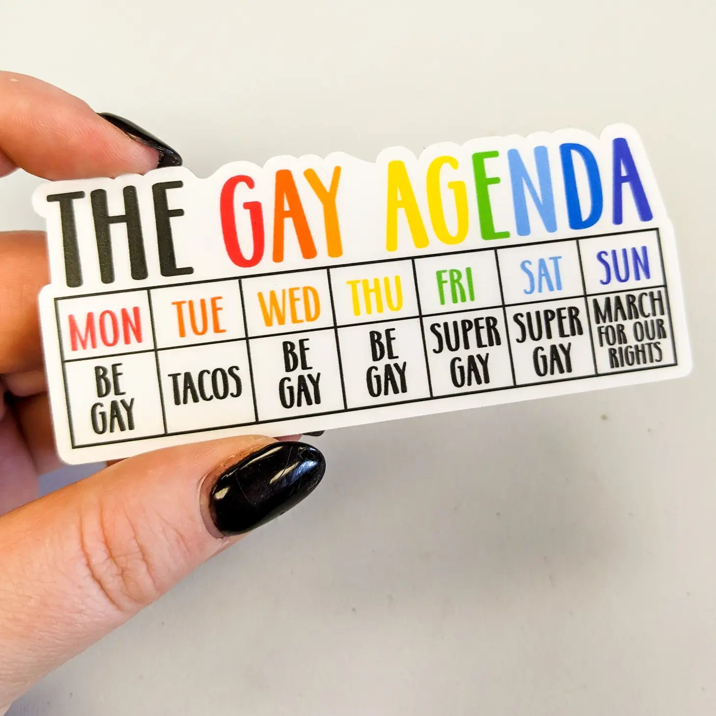 The Gay Agenda Sticker Habitat Plants Coffee 6619