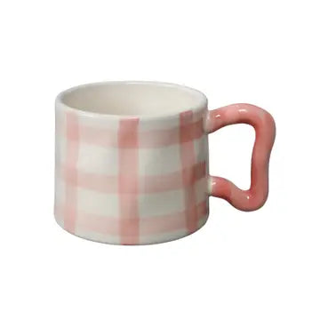 18 oz Artisan Checker Ceramic Mug