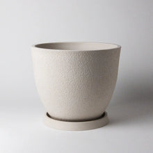 Load image into Gallery viewer, 9&quot; Stone Textured Planter + Saucer

