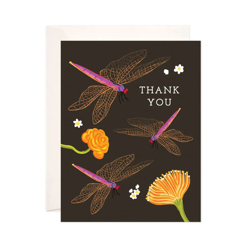 Dragonfly Thanks Greeting Card - Thank You Card
