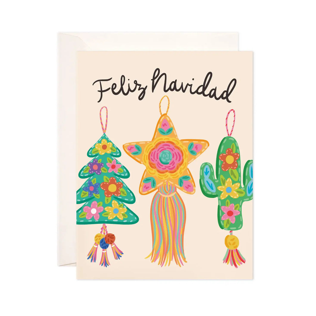 Navidad Ornaments Greeting Card - Spanish Christmas Card