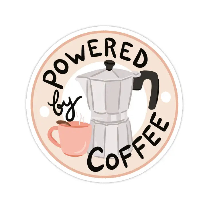 'Powered By Coffee' Sticker