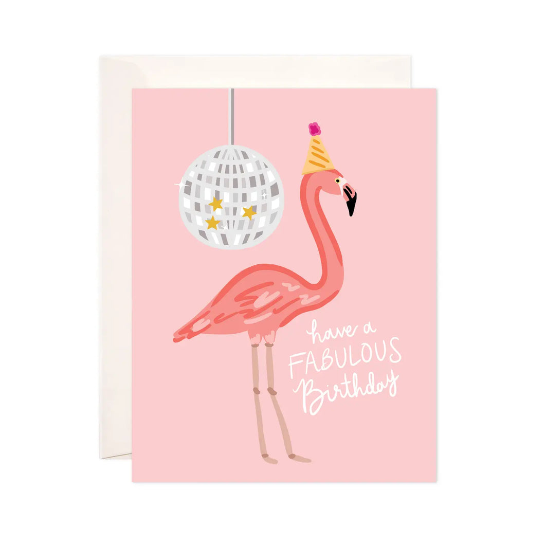 Fabulous Flamingo Greeting Card - Birthday Card