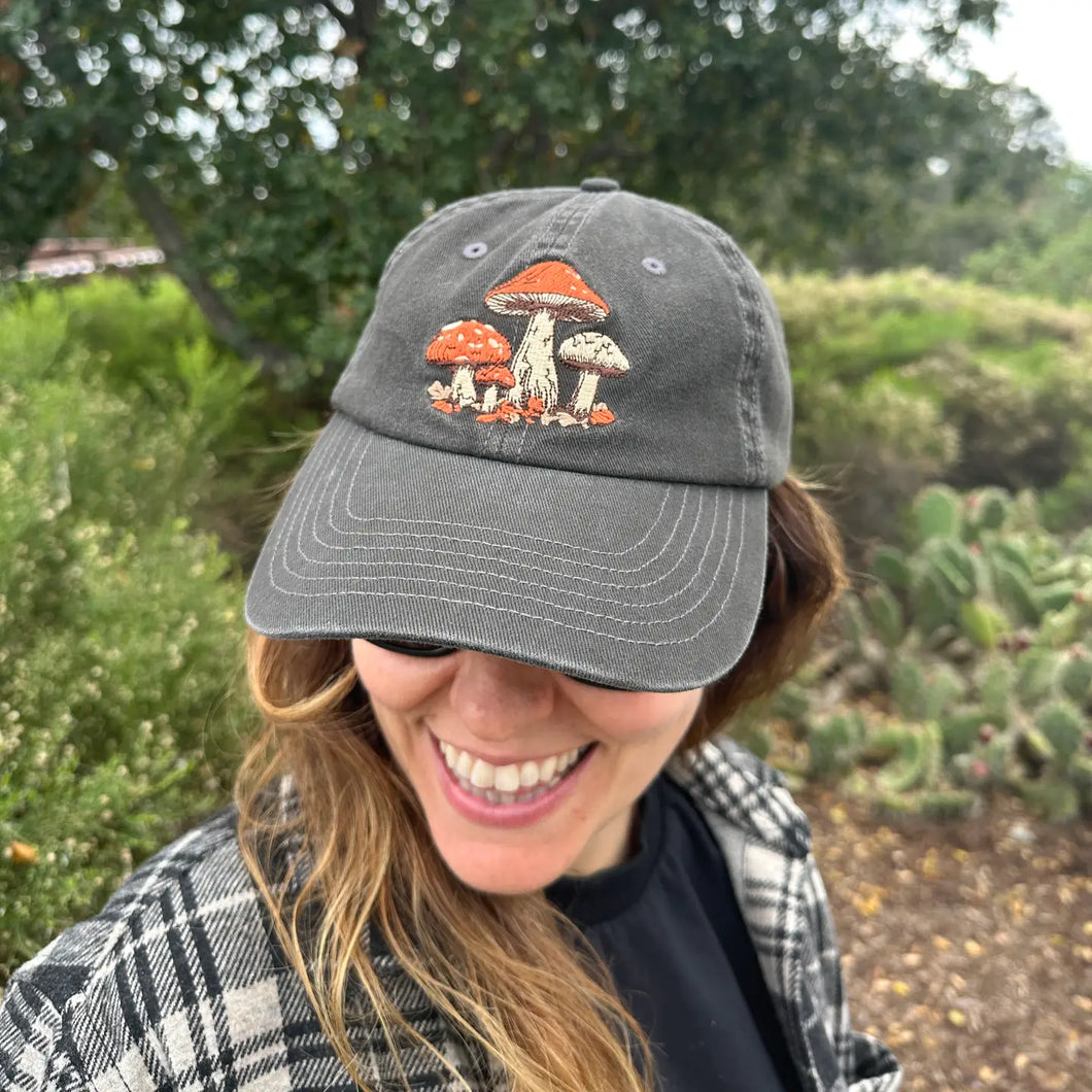 Mushroom Embroidered Hat