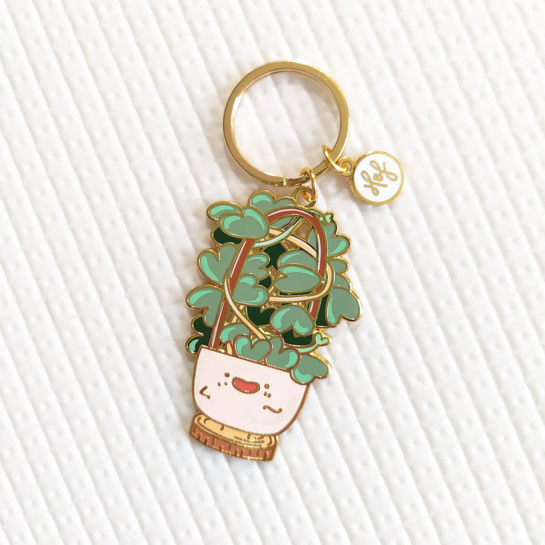 Hoya Kerrii Plant Keychain