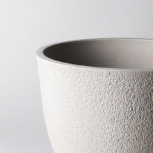 Load image into Gallery viewer, 9&quot; Stone Textured Planter + Saucer
