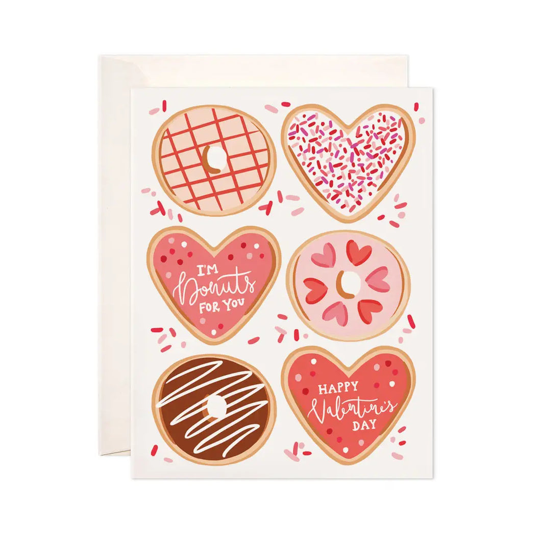 Valentine Donuts Greeting Card - Valentine's Day Card