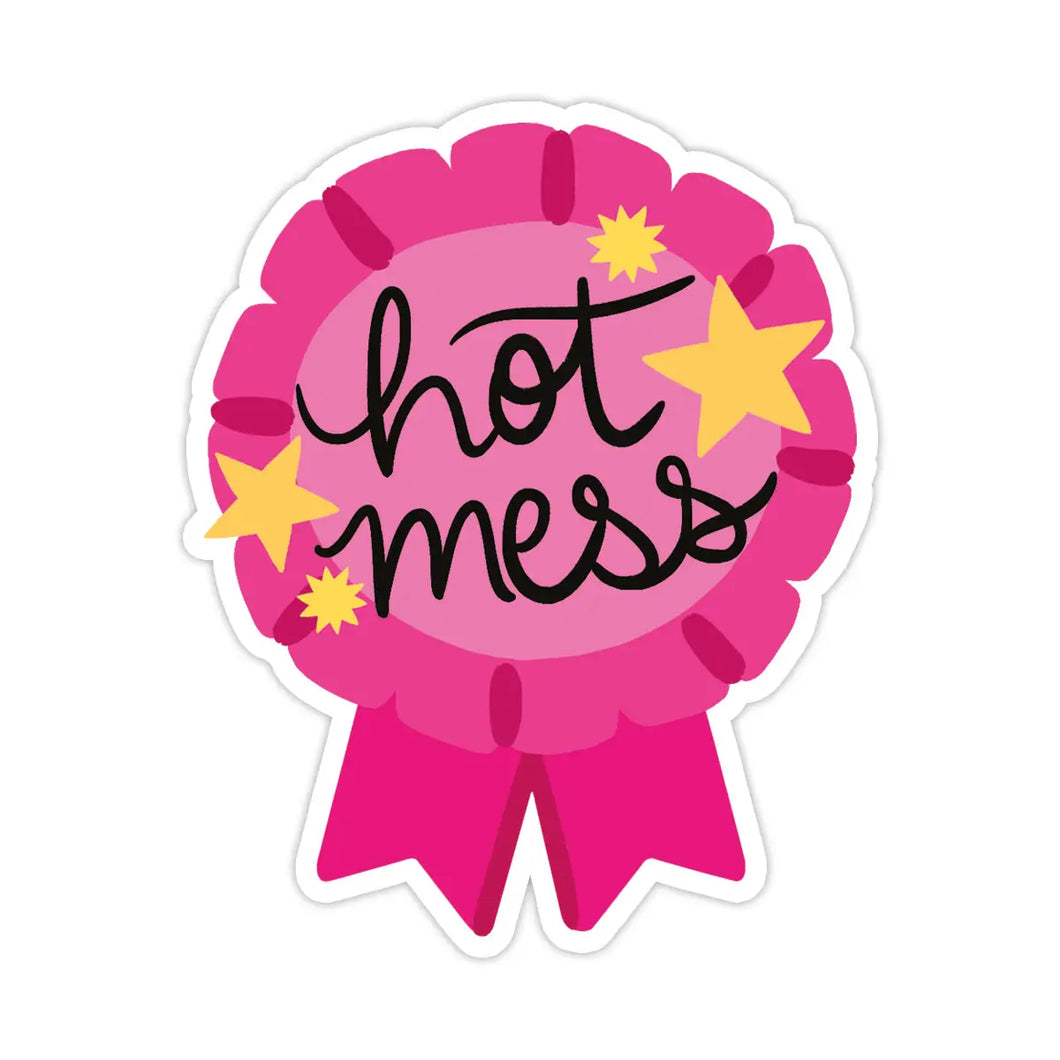 Hot Mess Badge Vinyl Sticker