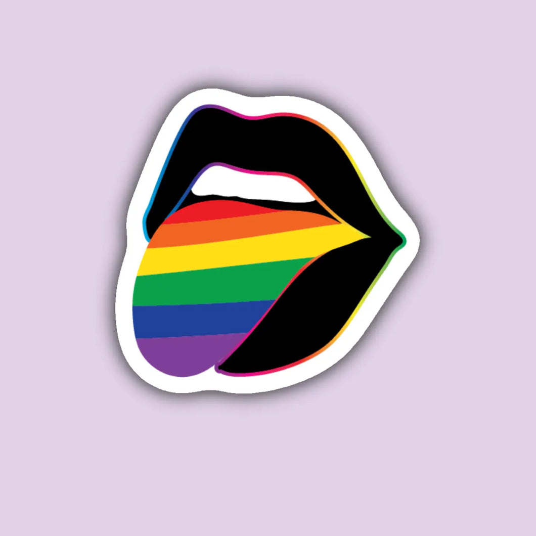 Rainbow Tongue Pride Sticker