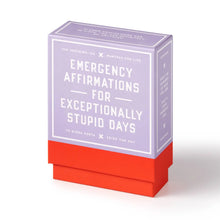 Load image into Gallery viewer, Emergency Affirmations Exceptionally Stupid Days Card Deck
