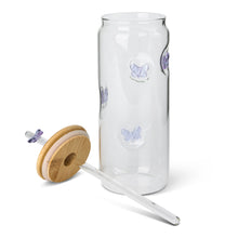 Load image into Gallery viewer, 22oz Glass Straw Tumbler - Butterfly
