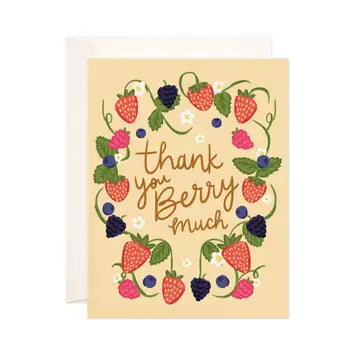 Thank You Berry Greeting Card