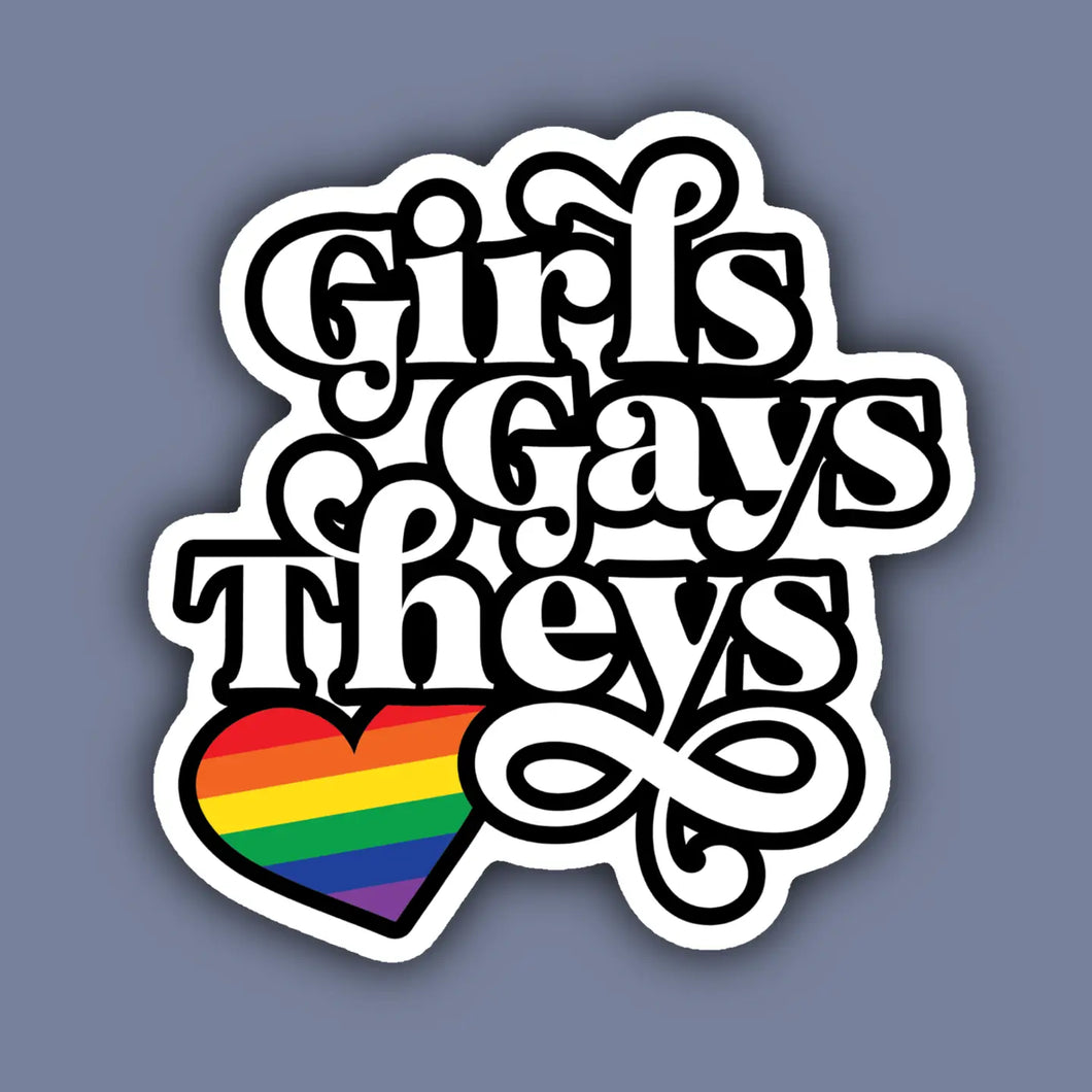 Girls Gays & Theys Sticker