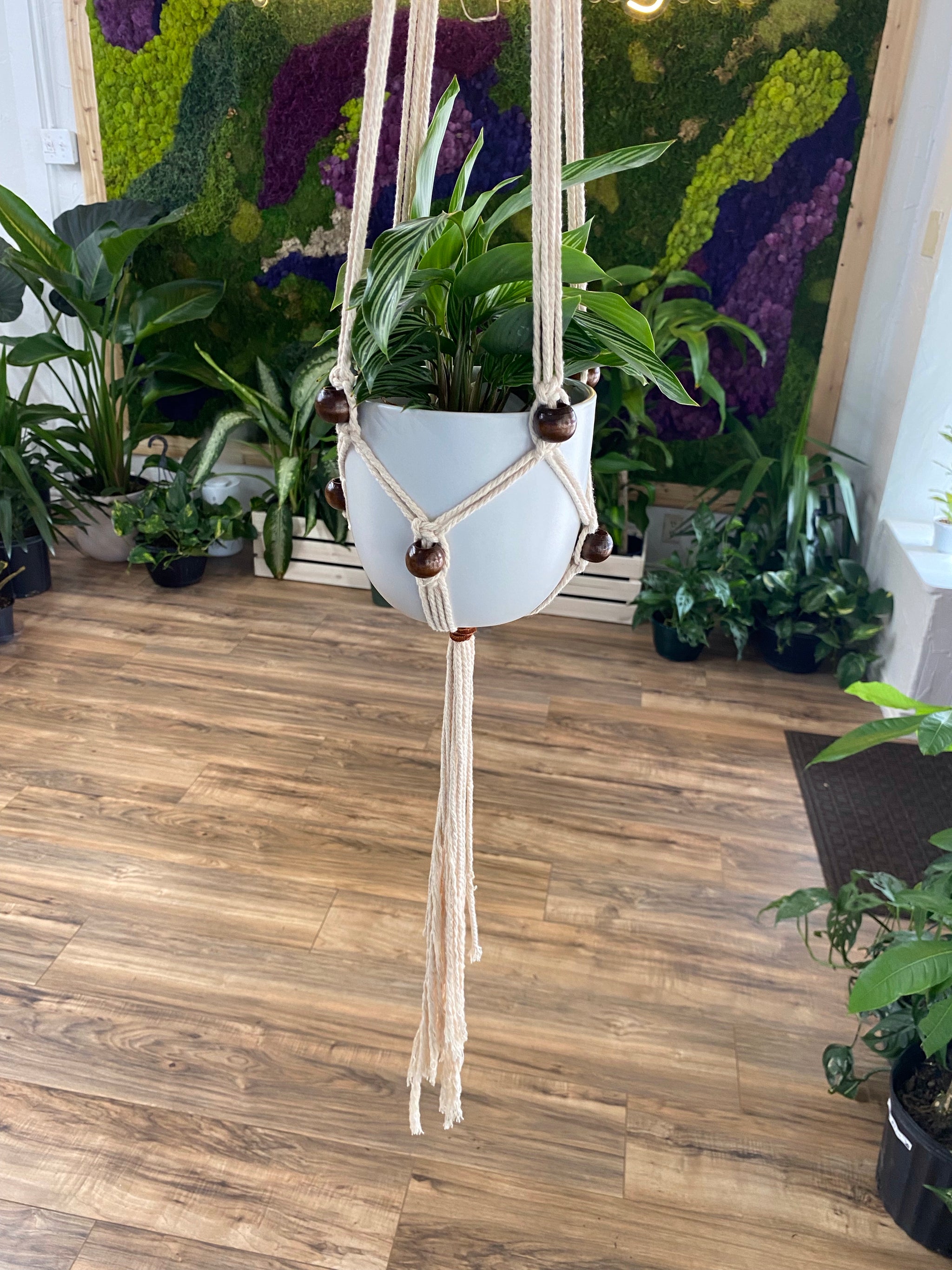 chain for plant hanger Adjustable Beaded Macrame Plant Hanger