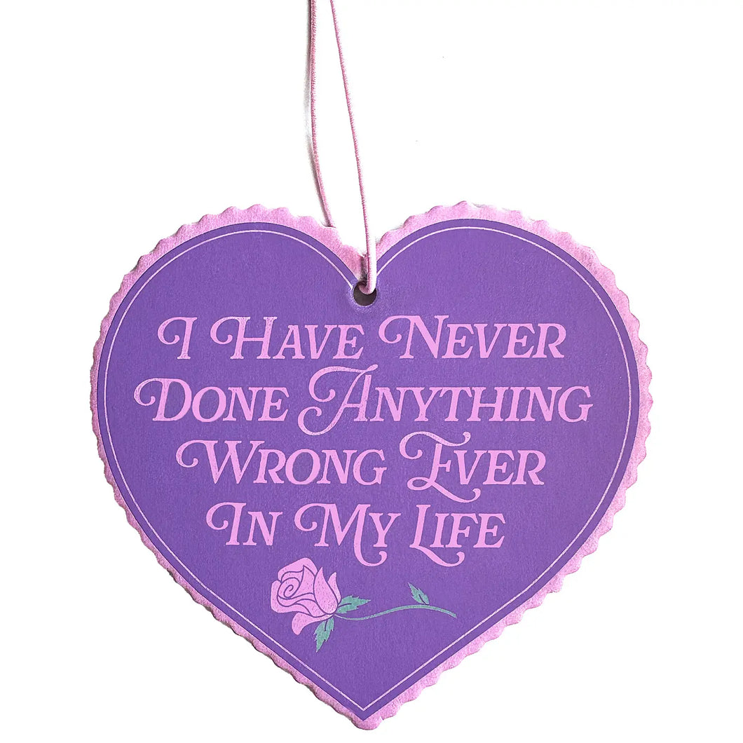 I Have Never Done Anything Wrong Air Freshener