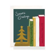 Season's Greetings Christmas Books Greeting Card