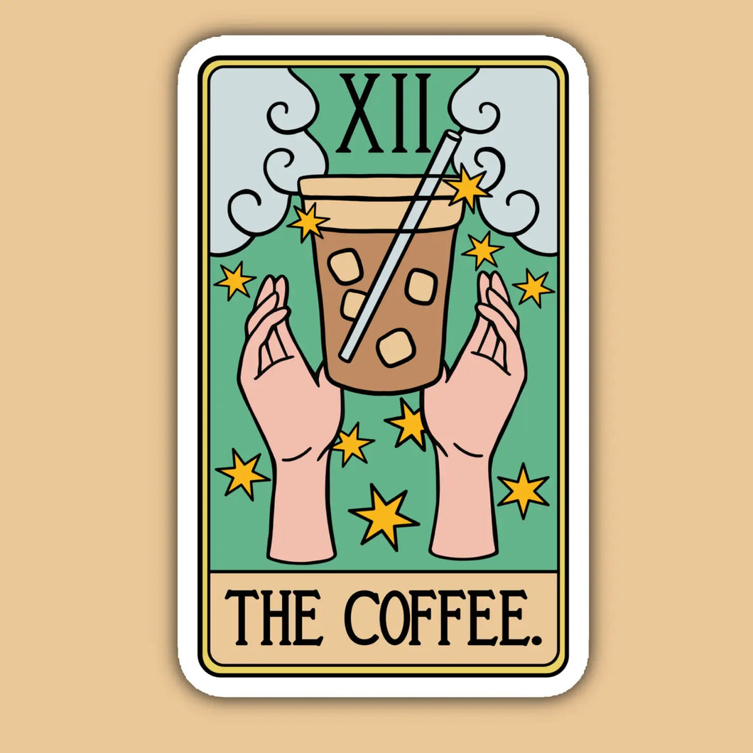 'The Coffee' Tarot card sticker