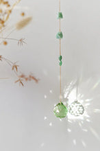 Load image into Gallery viewer, Raw Green Aventurine &amp; Agate Crystal Window Suncatcher
