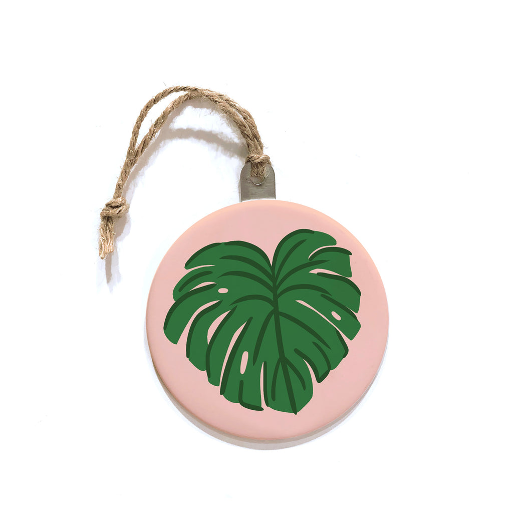 Monstera Christmas Ornament