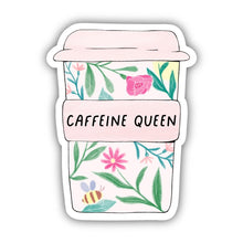 Load image into Gallery viewer, Caffeine Queen Floral Mug Sticker
