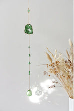 Load image into Gallery viewer, Raw Green Aventurine &amp; Agate Crystal Window Suncatcher
