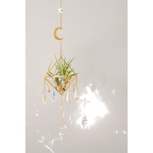 Load image into Gallery viewer, Sun, Moon and Star Crystal Airplant Suncatcher
