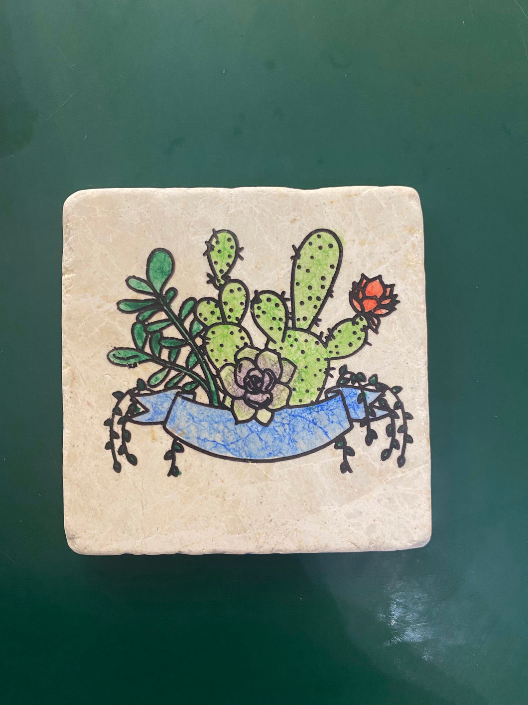 Cactus and Succulent Arrangement Coaster